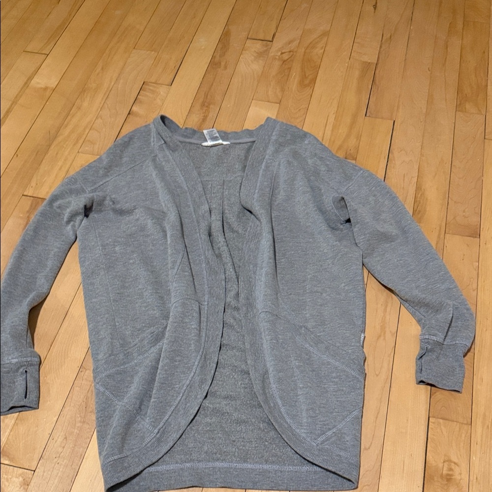 Gray Open-Front Women's Jockey Cardigan
